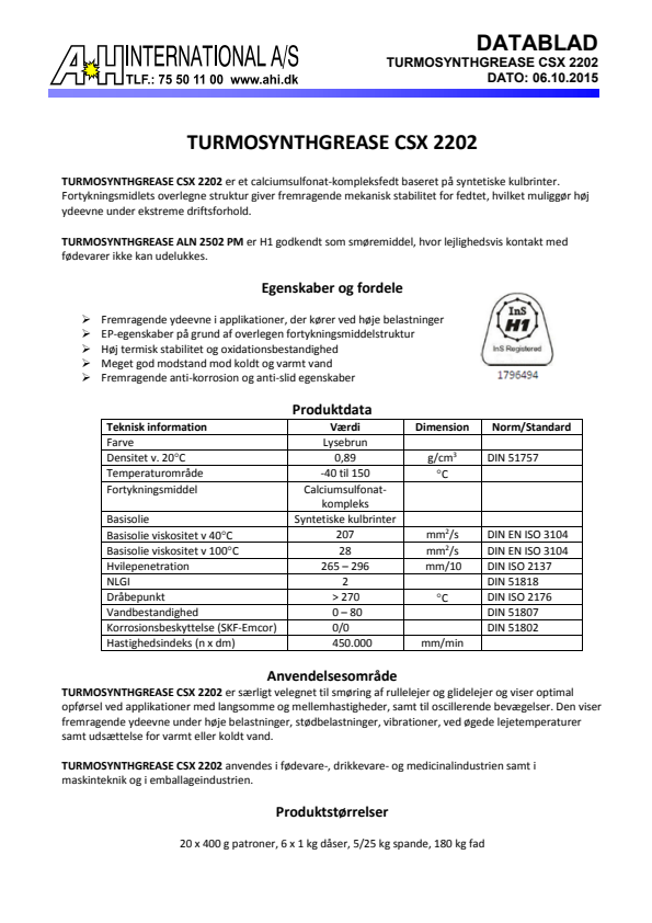 

Turmosynthgrease CSX 2202

